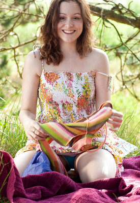 Jenna Teasing Outdoors by Abby Winters