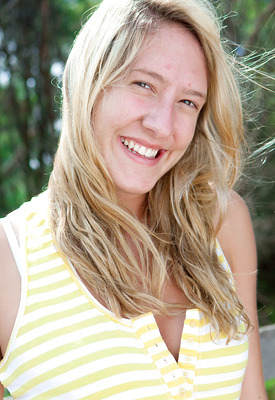 Nina Strips Outdoors by Abby Winters