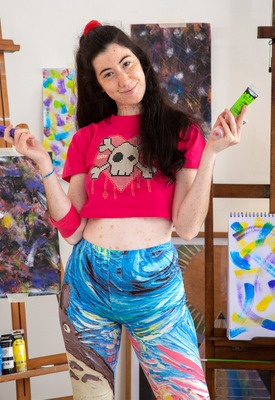 Elysa in In Her Painting Studio by Abby Winters