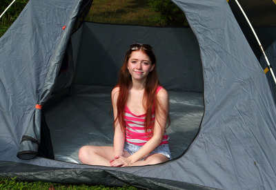 Myra Glasford in Tent Pitcher by ALS Scan