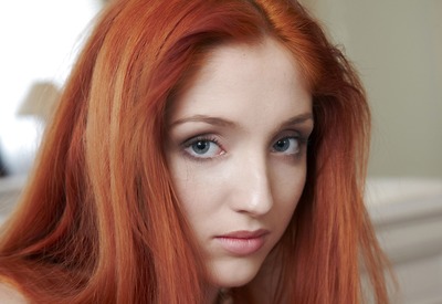 Red Hot Redhead Micca Plays Naked in Her Bedroom by Errotica Archives