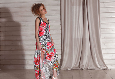 Julia M in Sexy Striptease by Fame Girls