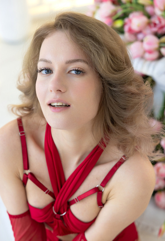 Luna Art in Red Lingerie by Femjoy