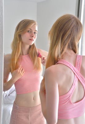 Sharlotte in Intimate Pink Spreads by FTV Girls