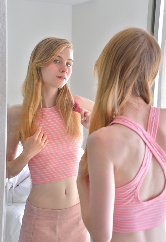 Sharlotte in Intimate Pink Spreads by FTV Girls