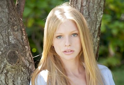 Blonde Honey Avril Hall Takes Off Her Top And Teases Outside by HD Love