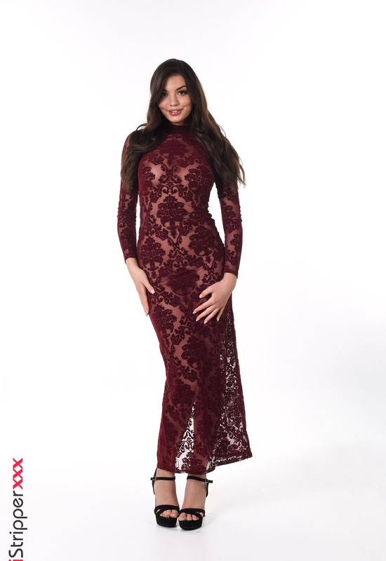 Anna Bella in Burgundy Baroque by iStripper