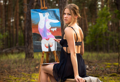 Valeria Mint in Art In Nature by Met-Art