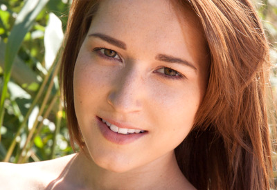 Mina in Beach Blown by Met-Art