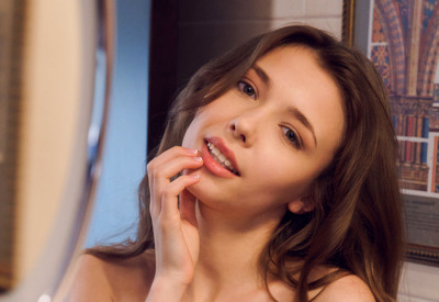 Mila Azul in Rubbing Art by Met-Art X