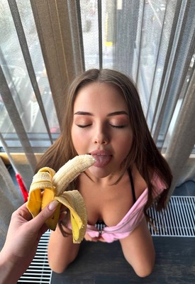 Vika Moore in Banana Tease at OnlyFans