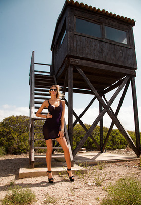 Claudia in Lookout Tower by Photodromm