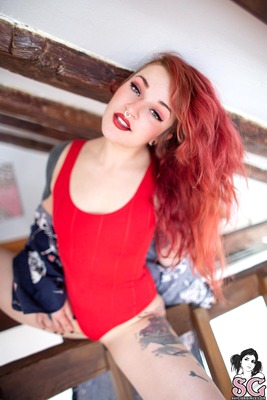 Frenia in Red Origami by Suicide Girls - 5 of 12