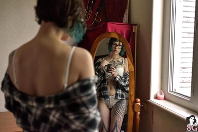 Skydot in Reflections Of A Languorous Reading by Suicide Girls - 2 of 12