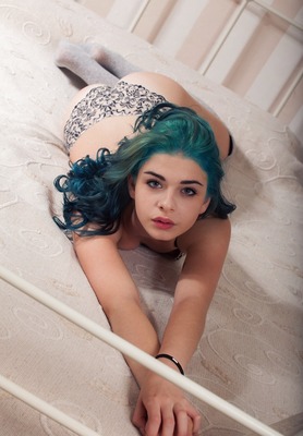 Ivy Blue in Socks And Blue Hair by This Years Model - 5 of 15