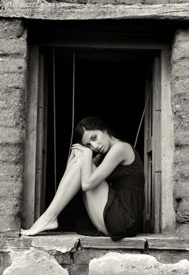 Liz in Adobe by Walter Bosque Art